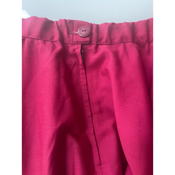 Vintage Maroon Square Dancing Skirt - Ruffle Trim, Size M - Picture 10 of 10